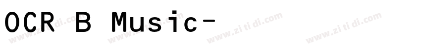 OCR B Music字体转换